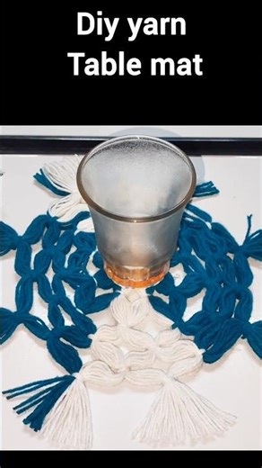 “Table decor ka sabse easy & classy idea🧶” Diy yarn Table mat #shortsfeed #diy#tranding #viral