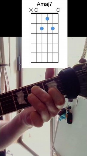 How to play Amaj7 guitar chord tutorial #beginnerguitar #guitarlessons #guitartutorial #guitar