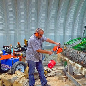 This Easy DIY Log Deck will Save Your Back | Rockhill Farm - Tractors, Firewood, and Excavating