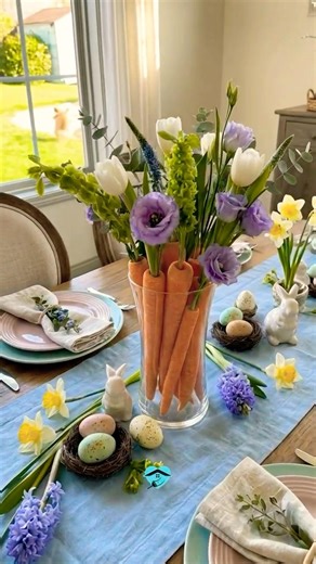Carrot Bouquet Centerpiece for Easter