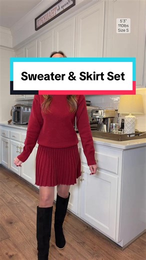 Cute Cozy Two-Piece Sweater Set for Valentine's Day