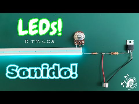 Increíble CIRCUITO Para ENCENDER LEDs Al DETECTAR La MUSICA 🎶 || 🔊 MUY FACIL 😲🚨