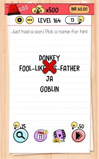 ALL BRAIN TEST ANSWERS LEVEL164 #viral #shorts