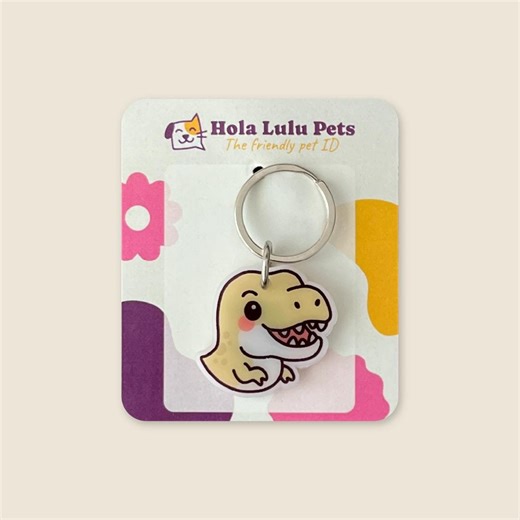 Rex the Destroyer Dog Tag, Smart QR Code Pet ID, Unique Dog Accessory - Etsy