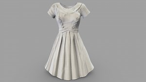 Conquered Female Retro Dress - Buy Royalty Free 3D model by 3dia