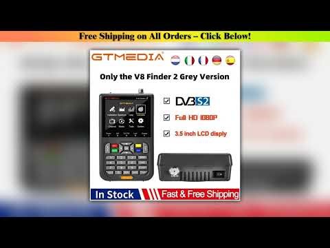 GTMEDIA V8 Finder 2 Satellite Finder Meter DVB-S/S2/S2X 3.5 Inch LCD Display 1080P,Type-C Port