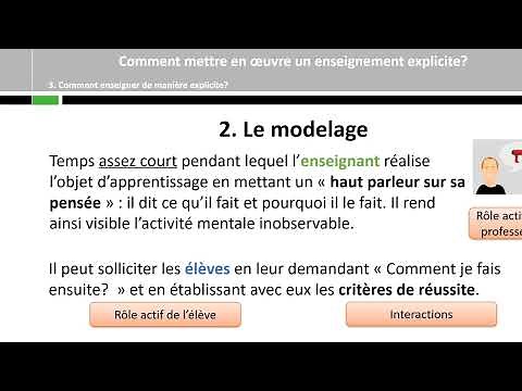 Vidéo à l'attention des enseignants - Comment enseigner de manière explicite?