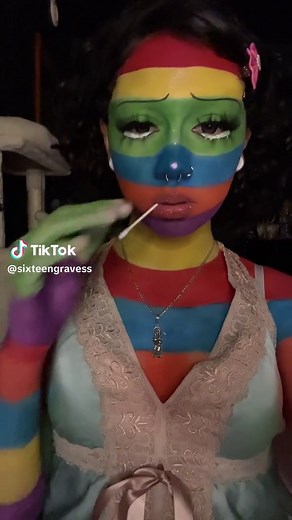 a bad case of stripes 🌈 inspired by @BeautyFarts_ and @Monstra0.3 for this cosplay :) #abadcaseofstripes#abadcaseofstripescosplay #cosplay #creative #rainbowstripes #abadcaseofstripesmakeuplook #abadcaseofstripesbook