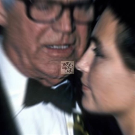 "Circa 1981, Cary Grant and his wife, Barbara Harris, were photographed attending the 85th birthday celebration of their close friend, comedian George Burns, in Beverly Hills, California." | History Through Time