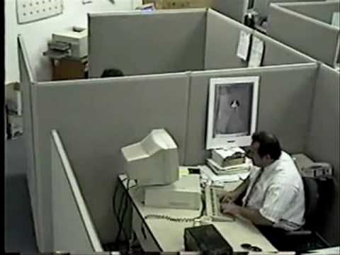 Angry Worker Destroy Computer