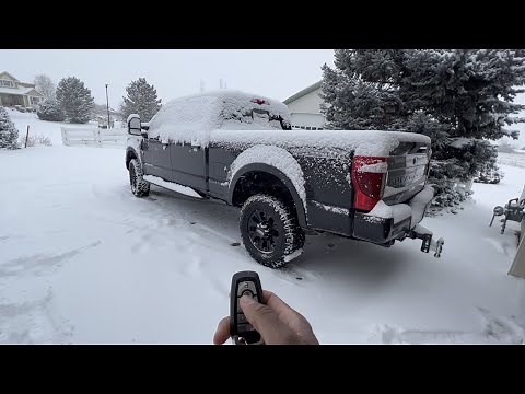 2022 Ford F350 Tremor Diesel 2 Degree Cold Start and Snow Driving First Impressions