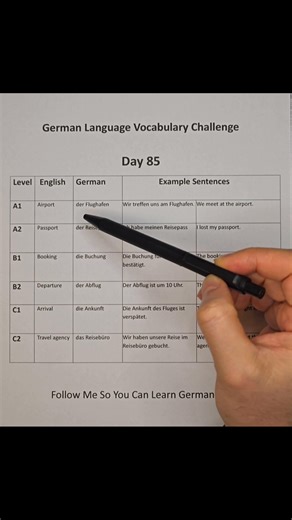 5.2K views · 88 reactions | German Language Vocabulary Challenge 2025, Day 85 #learninggermanwithinstagram #learninggermanisfun #deutschkurs #germanlanguageschool #deutschsprache #deutschlernen | Khan in Germany | Facebook