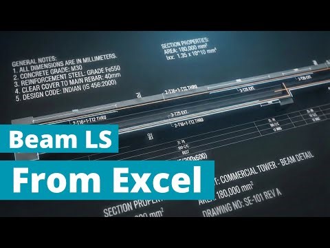 Draw Beam LS in 2 Minutes: Excel to CAD Automation