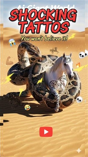 AI Anaconda vs Horse 😱 | ShortsFeed #Shorts