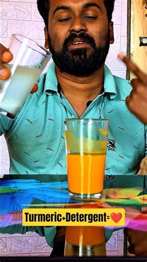 The Turmeric Magic Trick! (Yellow to Red 😱) #experiment #scienceexperiments #experiements #science