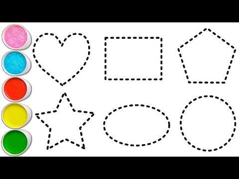 Shapes drawing for kids, Learn 2d shapes, colors for toddlers | Preschool Learning part - 1972
