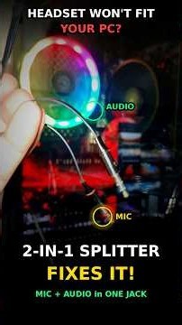 1 Headphone Jack → 2 PC Ports! 😱 This Adapter Solves It! | 3.5mm Splitter #Shorts #HeadphoneSplitter