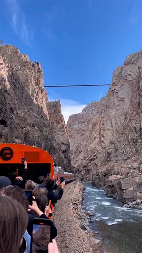 Experience a spectacular train ride through the Royal Gorge In Colorado! 🎥 @guthrie.atx / IG | Best Destinations To Travel