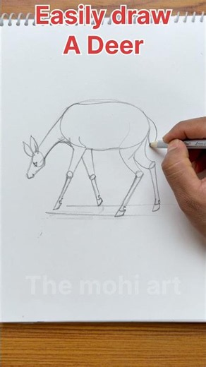 Easily draw a Deer #deer #art #themohiart #drawing #shortsfeed #artwork #short