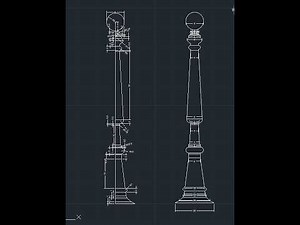 AutoCAD 2D Practice Drawing with Dimensions | Beginner to Advanced Tutorial | Street Lamp Design