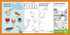 Things that Begin with H Worksheets Pack