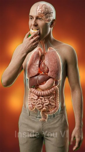 This Is What Happens When You Eat an Egg Realistic 3D Anatomy #shorts #humanbodyhumanbody