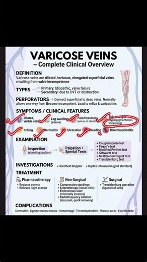 Dilated tortuous veins on the leg… but why? 🦵⚠️