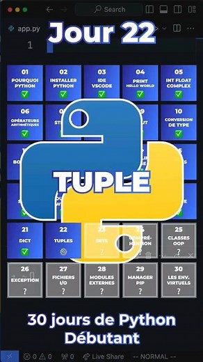 Les tuples - Jour 22 des 30 Jours de Python Débutant