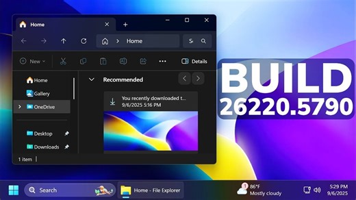 【新 AI 功能】微软今天发布 Windows 11 25H2 最新版 Build 26220.5790 (Dev) 系统更新：升级智能语音听写