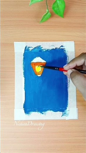 Lamppost Painting / Easy Art ✨ #Shorts #painting #art #streetlamp