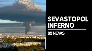 Inferno in Sevastopol after suspected Ukrainian drone attack