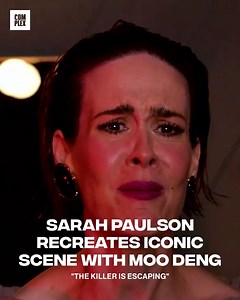 COMPLEX on Instagram: "Sarah Paulson recreates iconic ‘American Horror Story: Asylum,’ “The killer is escaping,” scene with Moo Deng on The Tonight Show. [🎥: @fallontonight ]"