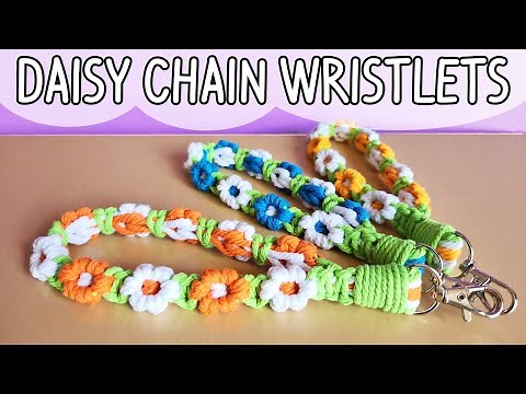 How to Make Daisy Wristlet Keychain Tutorial | Macrame Tutorial