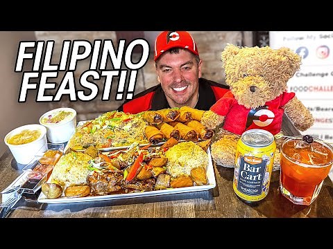 Filipino Restaurant Challenge w/ Lumpia, Pancit, and Chicken Adobo!!