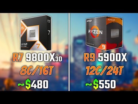 AMD RYZEN 7 9800X3D vs RYZEN 9 5900X | Test in 6 Games