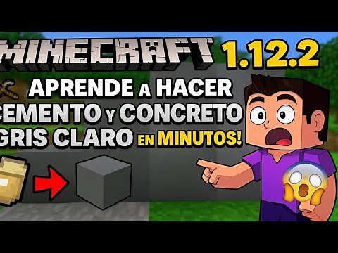 MINECRAFT 1.12.2 ⚒️ LEARN how to MAKE CEMENT and LIGHT GRAY CONCRETE in MINUTES! 😱