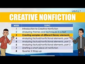 Creating Samples of Different Literary Elements || Creative Non-Fiction || Quarter 1 Week 3