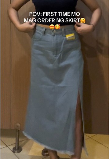 Woaaah 200 ko lang to nabili😍 thankyou seller!! #skirt #denimskirt #outfitcheck #fyppppppppppppppppppppppp #affiliatemarketing