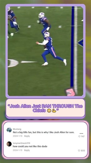 “Josh Allen Just RAN THROUGH The Chiefs 😳💪”#nfl #nflfootball #sport #short