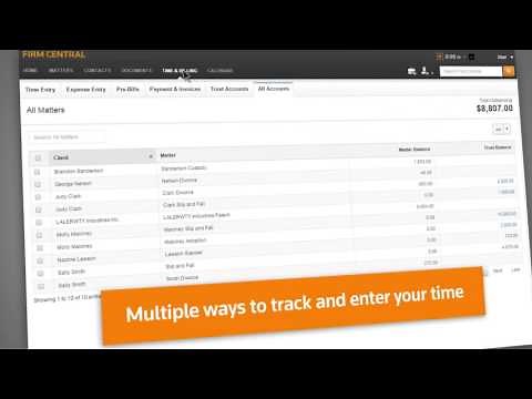 Firm Central Time & Billing Overview