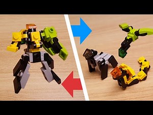 Micro LEGO brick animals combiner transformer mech - Wild Fang #LEGO #MOC #レゴ # レゴ変形ロボ #レゴ合体ロボ #레고로봇