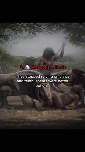 This is how humans became unstoppable... 🔥 #prehistoric #extinctanimals