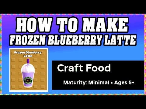 How To Make FROZEN BLUEBERRY LATTE in CRAFT FOOD ROBLOX [Unlock New Recipe] [walkthrough]