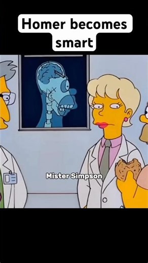 Homer becomes smart😭 #simpsons #shorts #movie