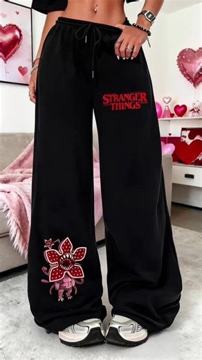 IP pant for daily: Black with red logo, lazy & eye-catching#valentinesdaygift #valentinesday #valentinesdaygiftideas #citywalk #strangerthings4