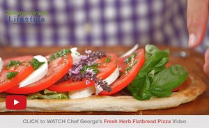 Flatbread Pizza as seen on George Hirsch Lifestyle — George Hirsch - Chef and Lifestyle TV / Radio Host - chefgeorgehirsch.com—official website