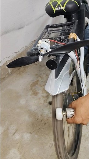Running a Drone Motor with a 2-Wing PropellerUsing a Bicycle Tire