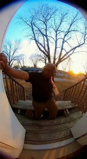 UPS delivery falls through the porch #lifeisbutadream #funny #comedy