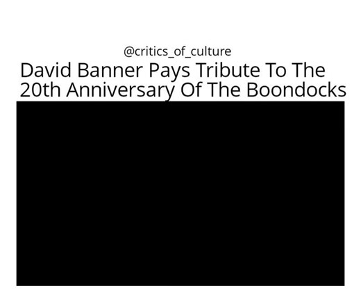 David Banner shows love to the boondocks on its 20th anniversary the show aired November 6th 2005 and its still impactful and influential 20 years later #TheBoondocks #boondocks #anime #davidbanner #aaronmcgruder