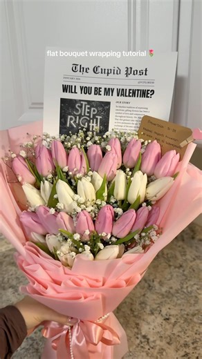 wrapping tutorial 🌷#tulips #bouquet #fyp #florist